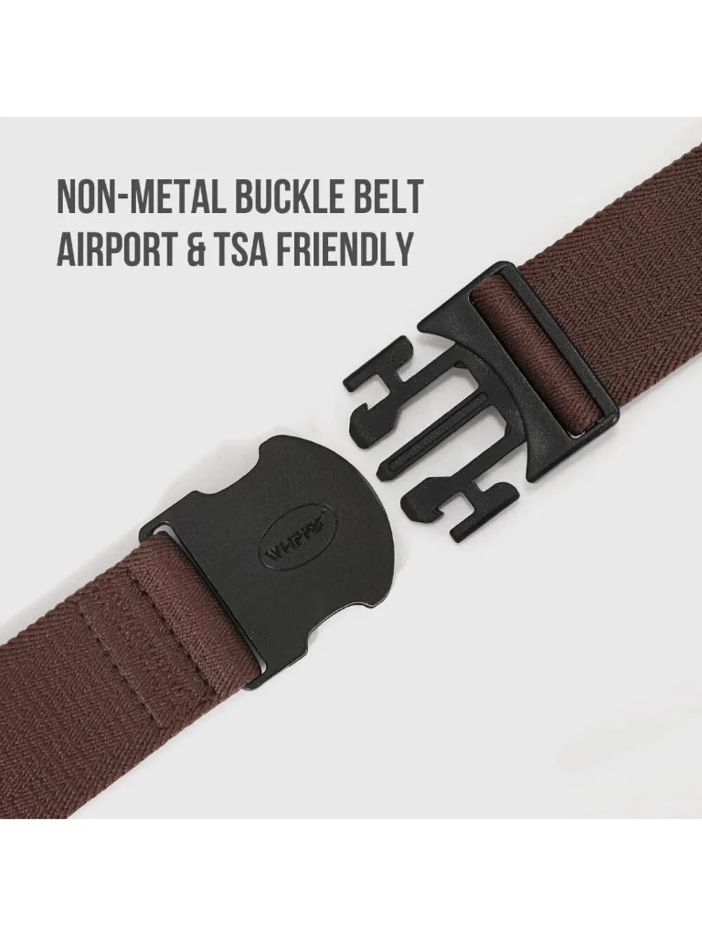 Unisex Elastic Stretch Adventure Belt - Adjustable Non-Metal Web Belt for Travel